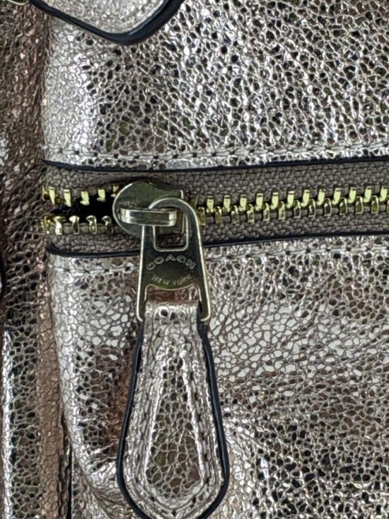 Coach Mini Charlie Backpack Rose Gold Metallic Leather F35238 - Rare main image 5